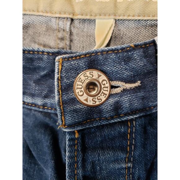 Guess Falcon Boot Cut Butterfly Jean 31 Distressed Wash Embroidered - Picture 13 of 16